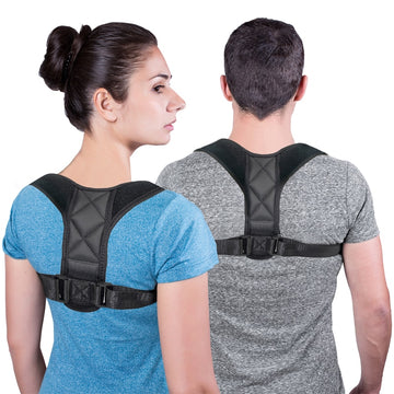 Medical-grade clavicle posture corrector and lower back correction strap for spinal alignment and back pain relief in men and women.