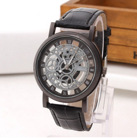Unisex Hollow Skeleton Watch | Stylish Non-Mechanical Fashion Watch for Men & Women