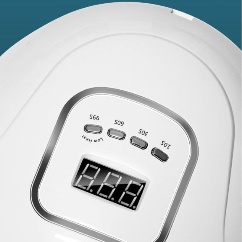 Digital display on a white appliance with buttons, featuring the brand 'SUN'.