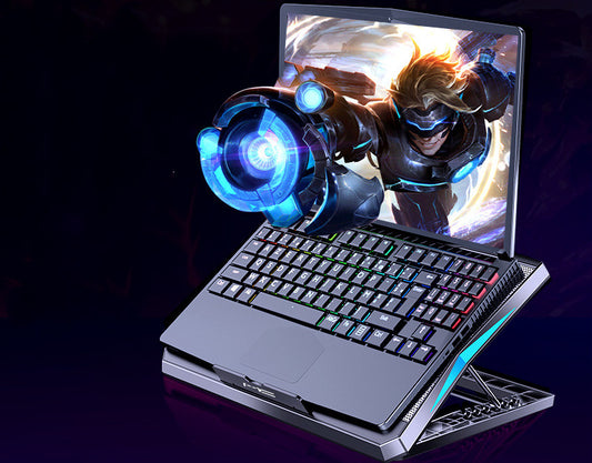 Foldable Laptop Cooling Stand - Ergonomic Portable Riser for Desk