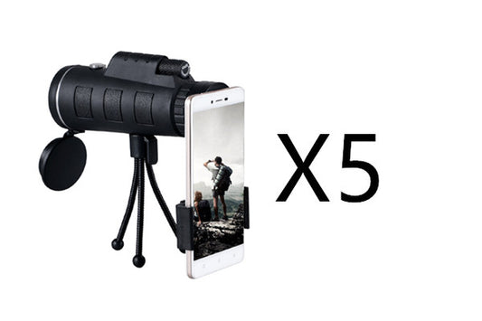 High Definition Monocular Telescope - HD Zoom Scope with Tripod & Phone Clip