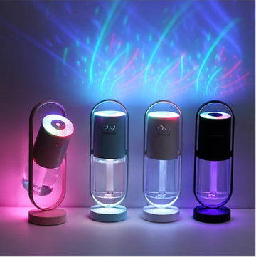 Magic Shadow Projection Humidifier | Cool Mist Mini Air Purifier for Home & Car