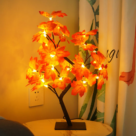 Glowing fiber optic flower night light with color-changing LED tips, creating a magical fiber effect for room decoration.