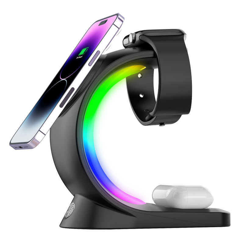 Fast wireless charger for phone, watch and earbuds