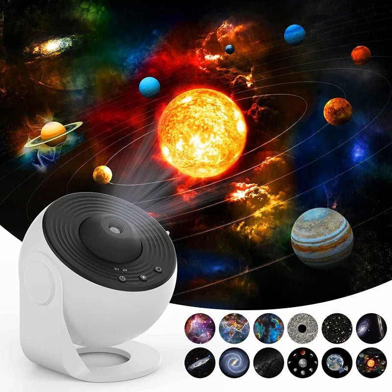Galaxy projector starry sky night light – 360° rotating planetarium lamp for bedroom décor