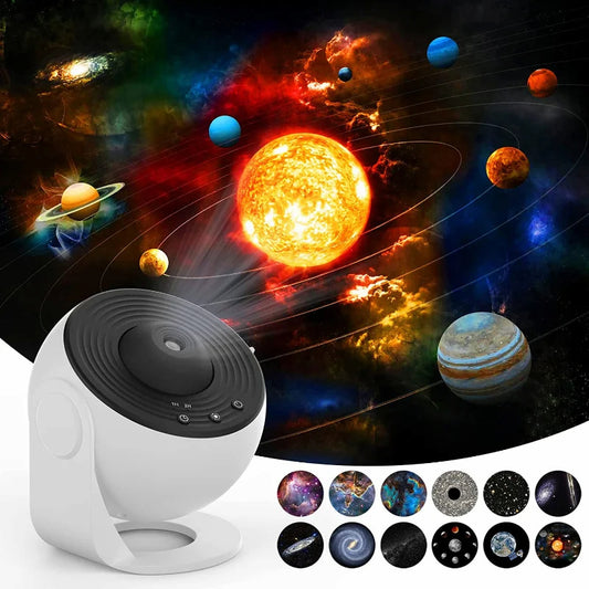 Galaxy projector starry sky night light – 360° rotating planetarium lamp for bedroom décor