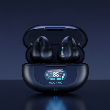 Open-Ear Clip Wireless Earbuds - Bluetooth 5.3 Bone Conduction Style Headphones